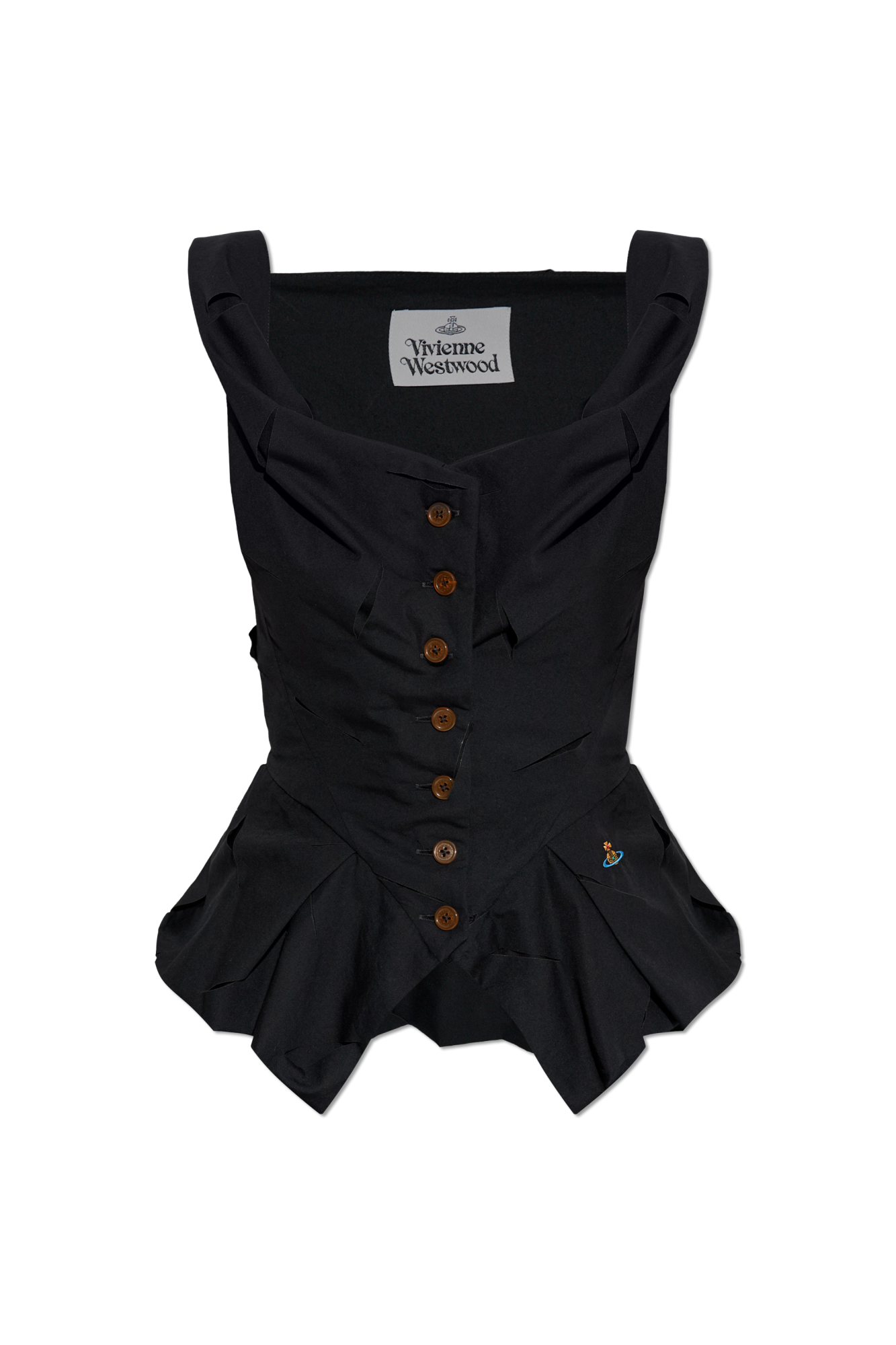 トップス vivienne westwood Vivienne Westwood Mary Corset high-neck cut-out Top | Gold